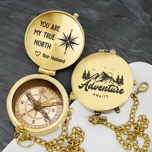 Personalized Engraved Compass - Family - To My Wife - You Are My True North - Gpb15009