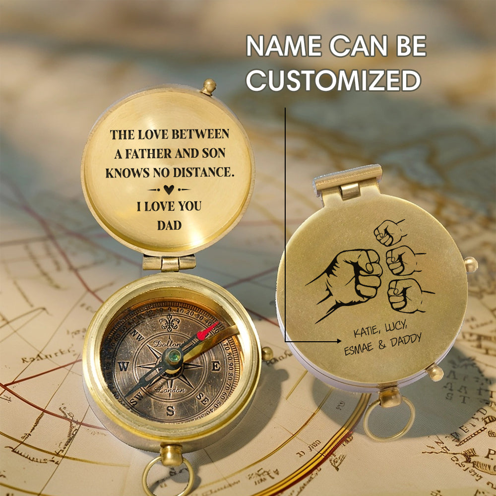 Personalized Engraved Compass - Family - To My Dad - From Son - The Love Between A Father And Son Knows No Distance - Gpb18061