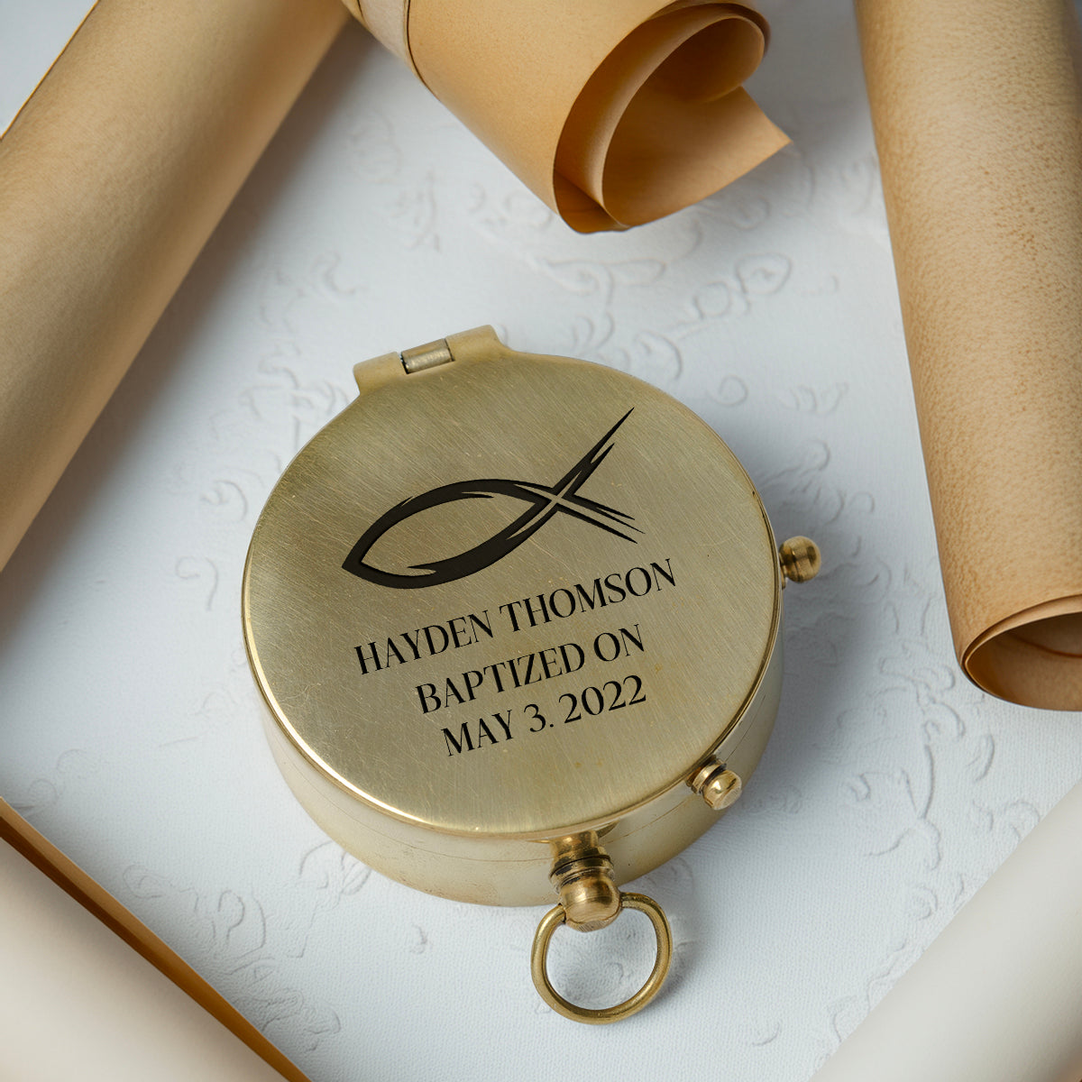 One Step with Faith, Forever Guided - I Am With You - Baptism & Communion Compass - Gpb16095