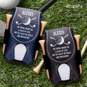 Personalized Golf Tees Pouch - Golf - To Myself - A Place For My Balls That Isn't The Round - Gav34001