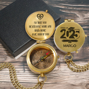 Personalized Engraved Compass - Family - To My Son - So That You Never Lose Your Way Back Home - Gpb16075