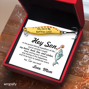 Fishing Lures - Fishing - To My Son - I'll Be Here To Celebrate Every Big 'Fish' You Land- Gfaa16012