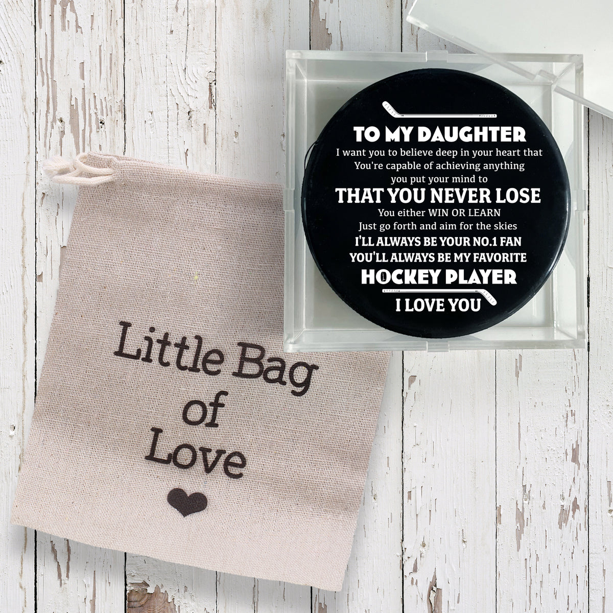 Personalized Hockey Puck - Hockey - To My Daughter - You Are Capable Of Achieving Anything  - Gai17008