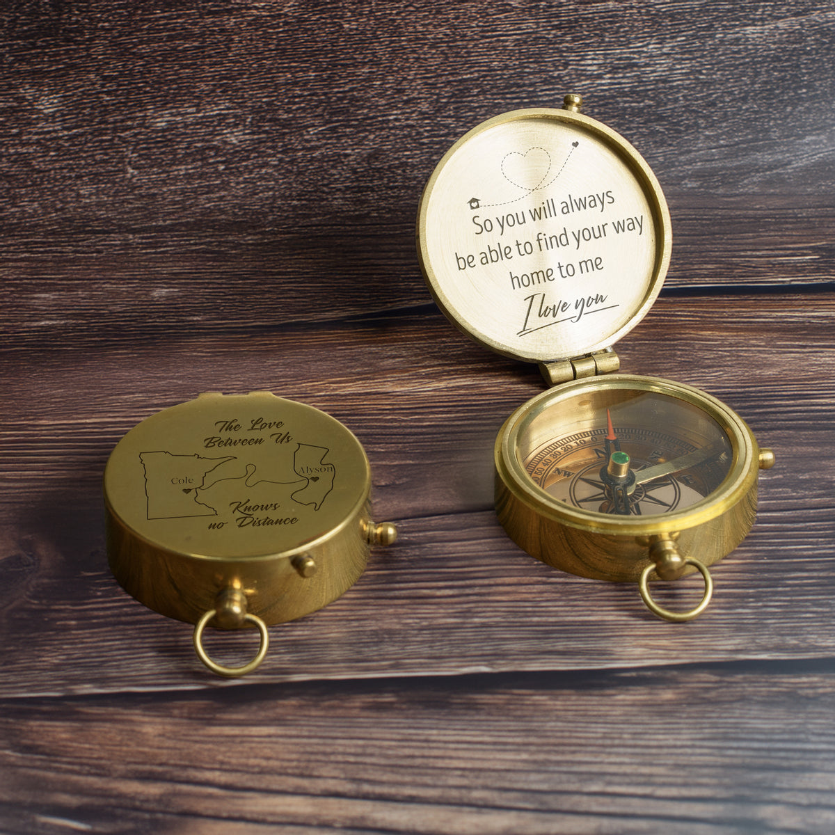Personalized Compass Gift - For The One Who Needs Reminding - You’re Never Alone - Gpb14026