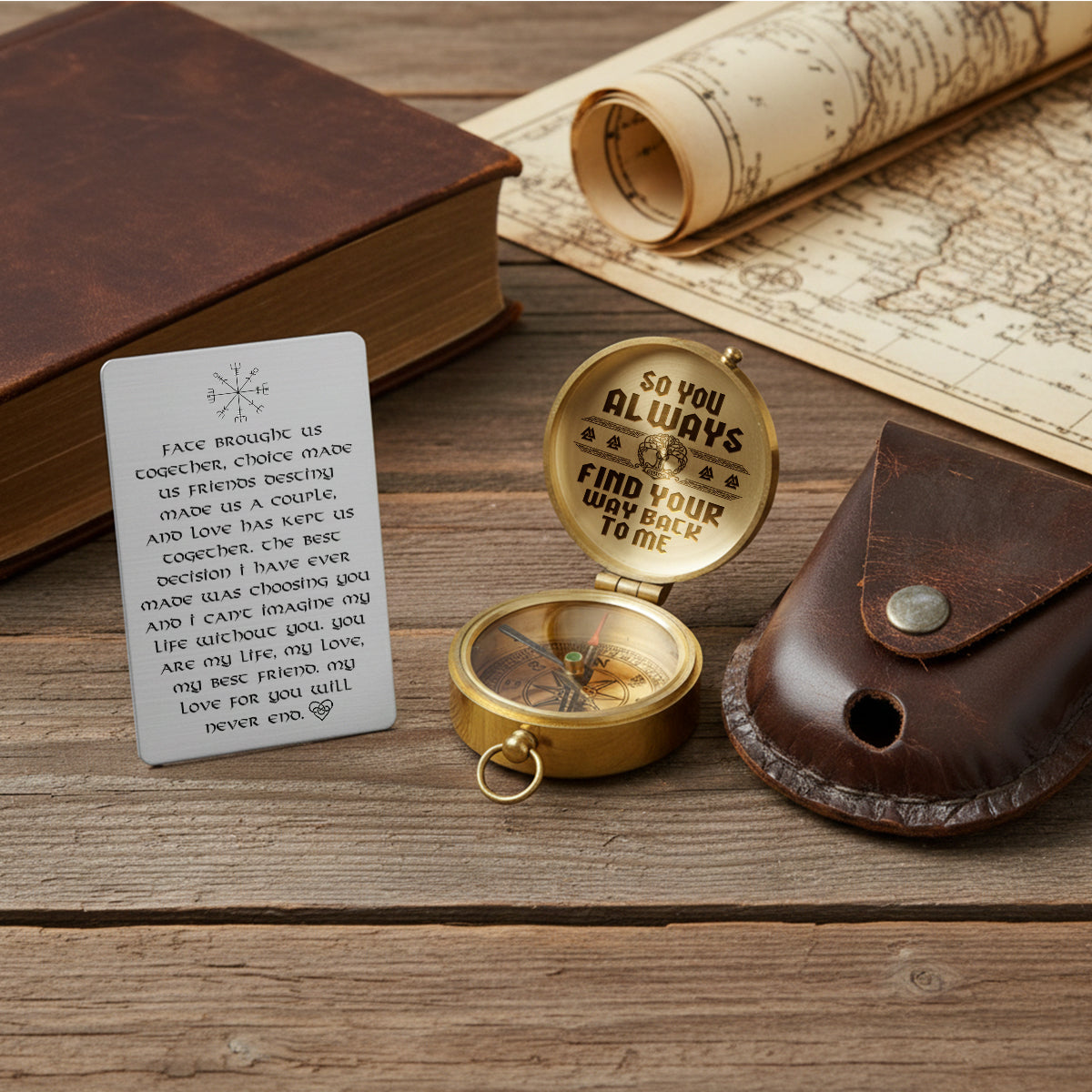 Personalized Engraved Viking Compass - Gpb26040