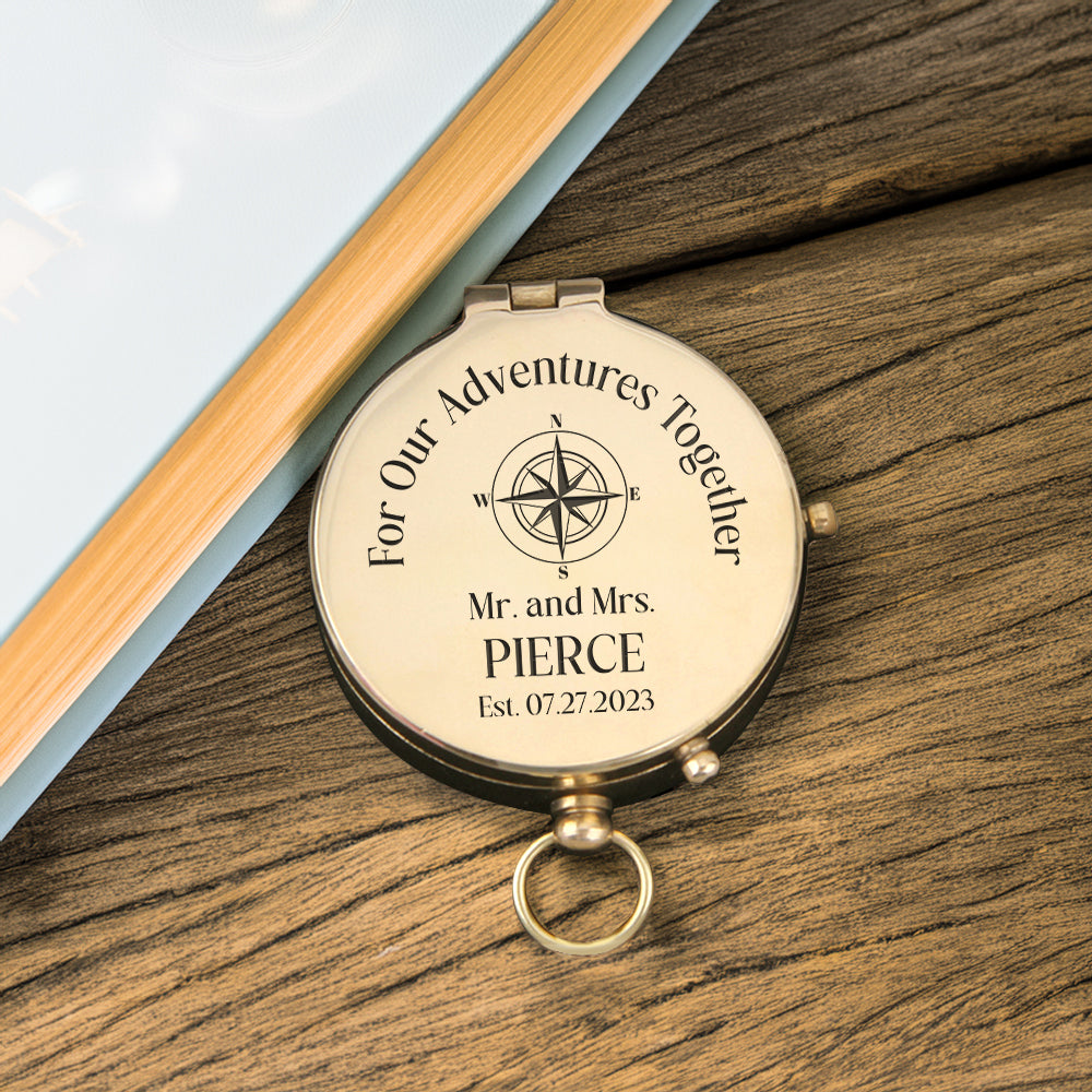 Personalized Engraved Compass - Family - For Couple - Adventure Together - Gpb26279
