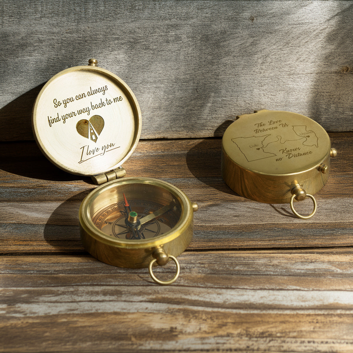 Personalized Compass Gift - So When You're Not Around To Say 'I Love You' This Compass Says It For You - Gpb14025