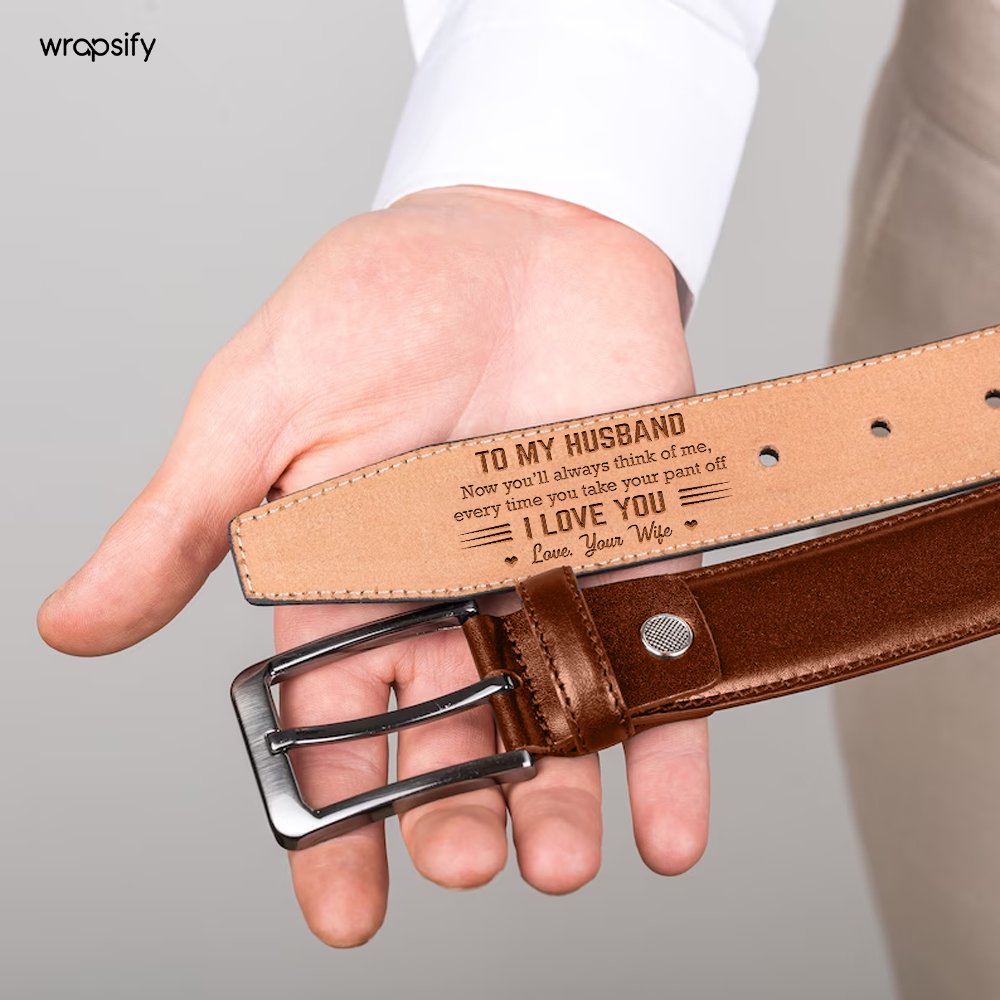 Secret Message Men's Belt - A Unique Expression of Love - Gar14001