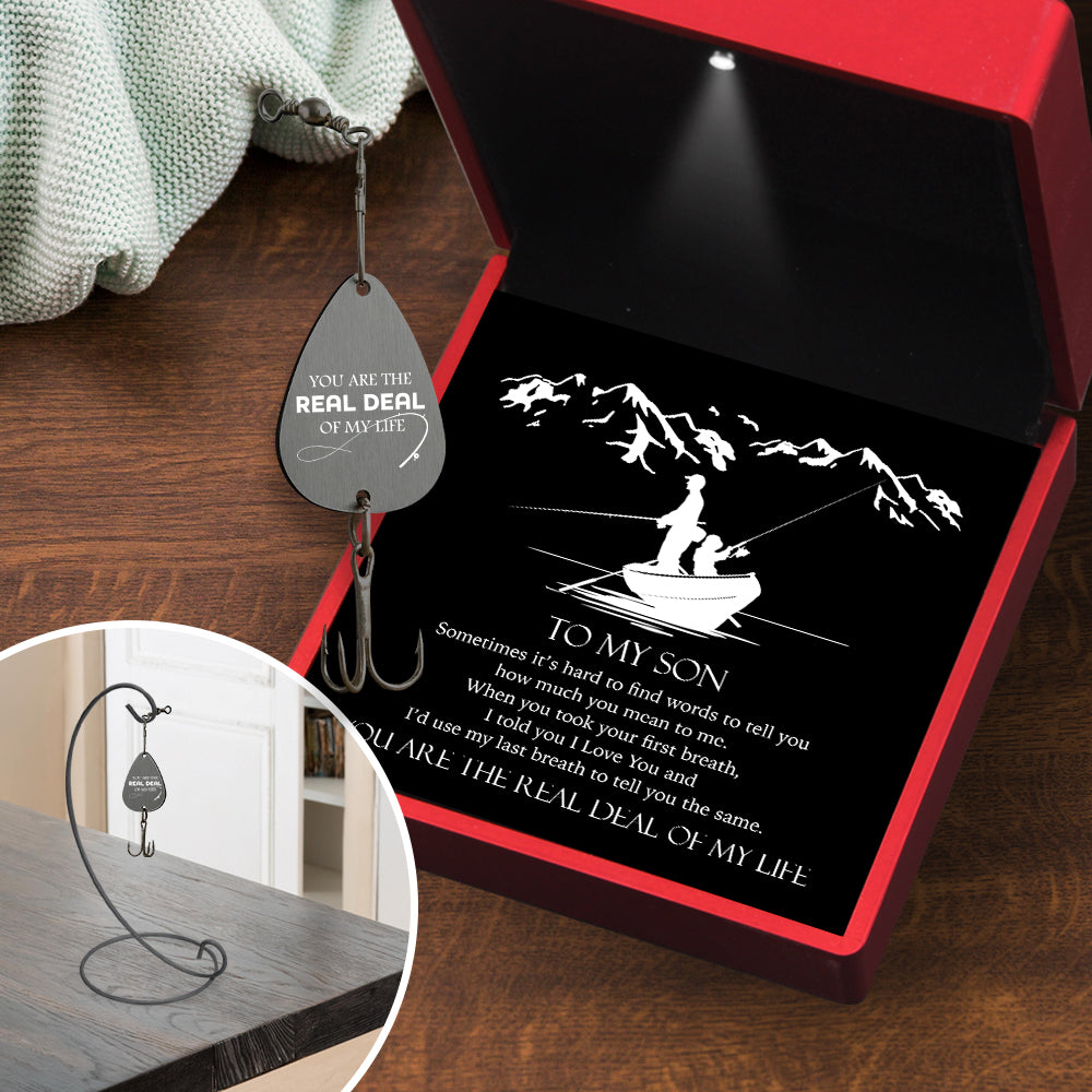 Personalized Engraved Fishing Hook - Fishing - To My Son - You Are The Real Deal Of My Life - Gfa16007