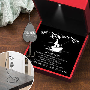 Personalized Engraved Fishing Hook - Fishing - To My Son - You Are The Real Deal Of My Life - Gfa16007