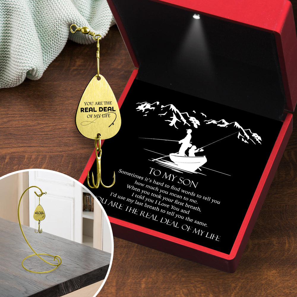 Personalized Engraved Fishing Hook - Fishing - To My Son - You Are The Real Deal Of My Life - Gfa16007
