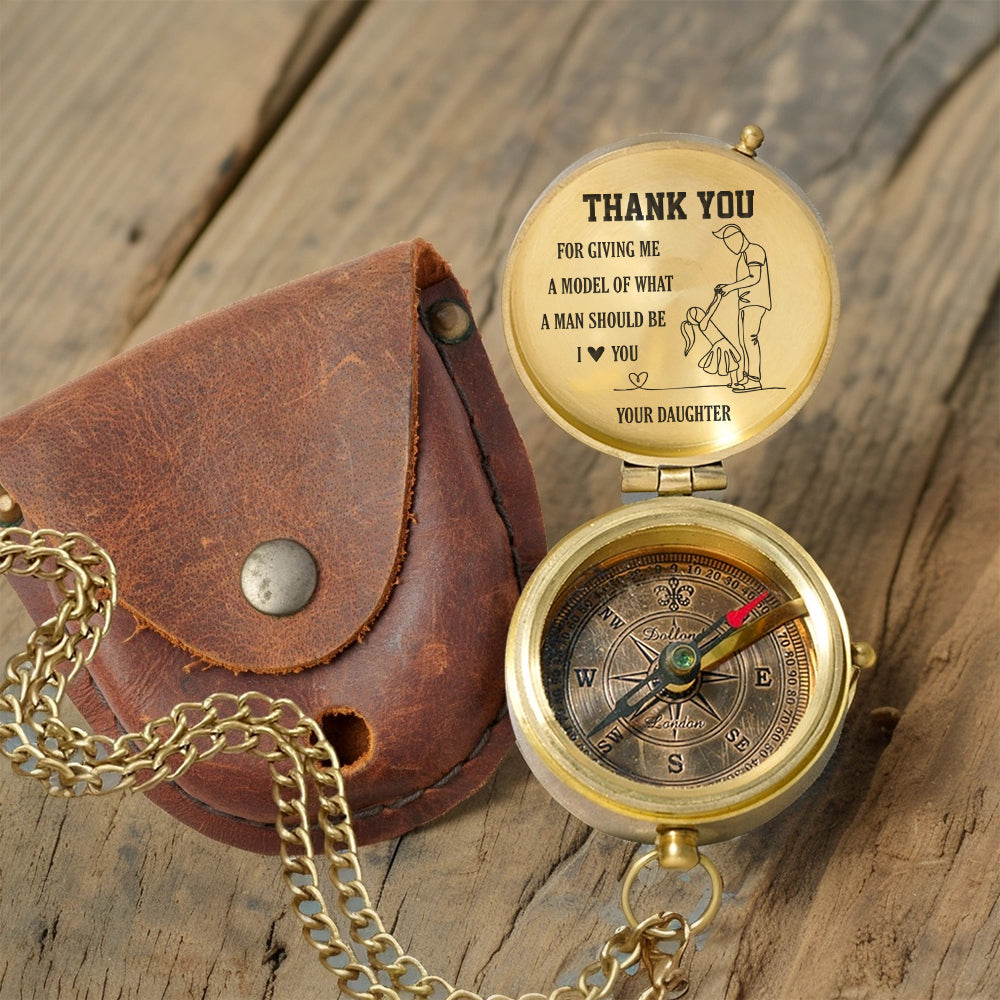 Personalized Engraved Compass - Family - To My Dad - From Daughter - I Love You - Gpb18058
