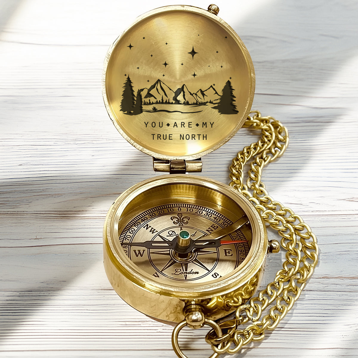 Combo Personalized Engraved Compass and Keychain - To My Man - Gpc26002