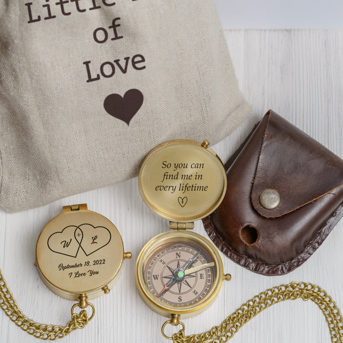 Personalized Engraved Compass - Family - For Couple - So You Can Find Me In Every Lifetime - Gpb26237