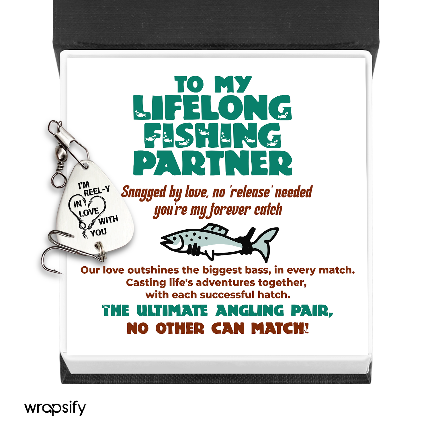 Wrapsify Engraved Fishing Hook Fishing Baits & Lures - Gifts For Men, Boyfriend, Husband - To My Anglers Man - Gfa26025