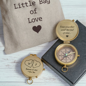 Personalized Engraved Compass - Family - For Couple - Years Together Until The End Of Time - Gpb26238