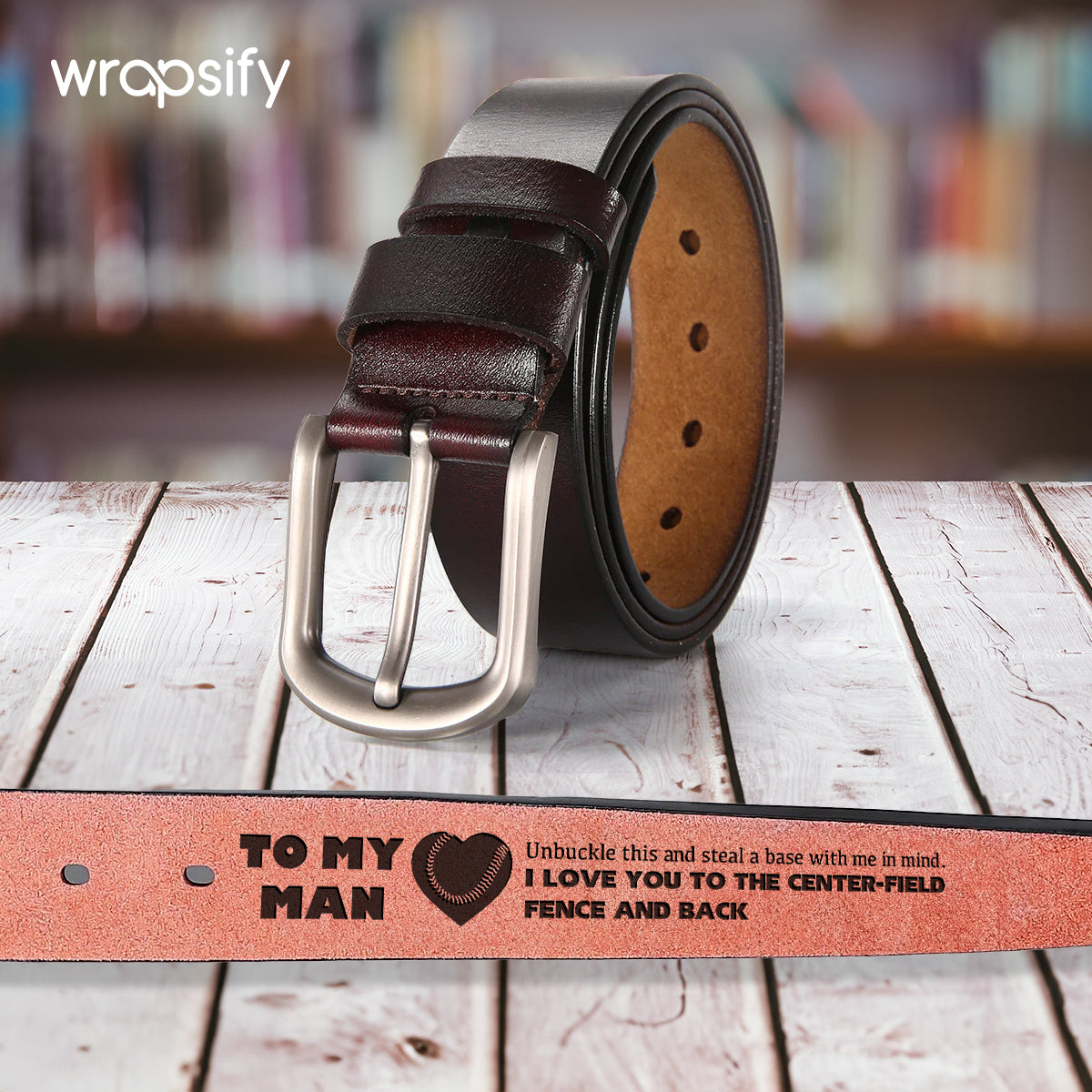 Home Run Hero Gift - Baseball Leather Belt with a Hidden Surprise - Gar26005