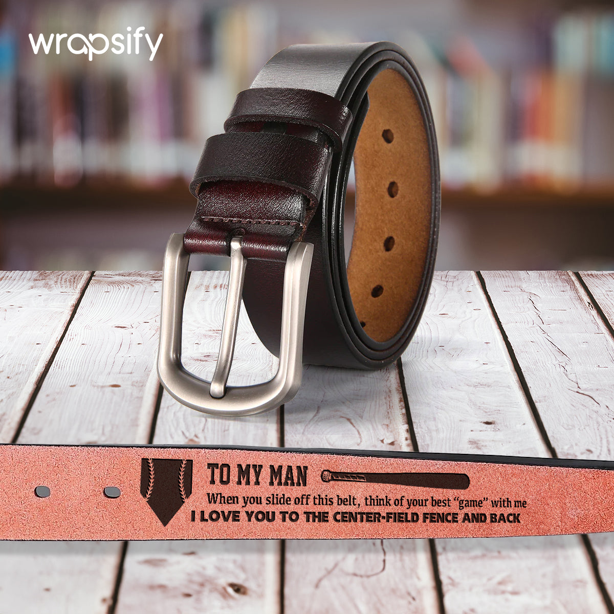 Home Run Hero Gift - Baseball Leather Belt with a Hidden Surprise - Gar26006