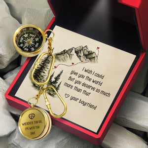 Personalized Brass Compass Keychain - Family - To My Girlfriend - You Deserve So Much More Than That - Gkqj13003