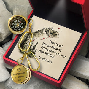 Personalized Brass Compass Keychain - Family - To My Husband - You Deserve So Much More Than That - Gkqj14003