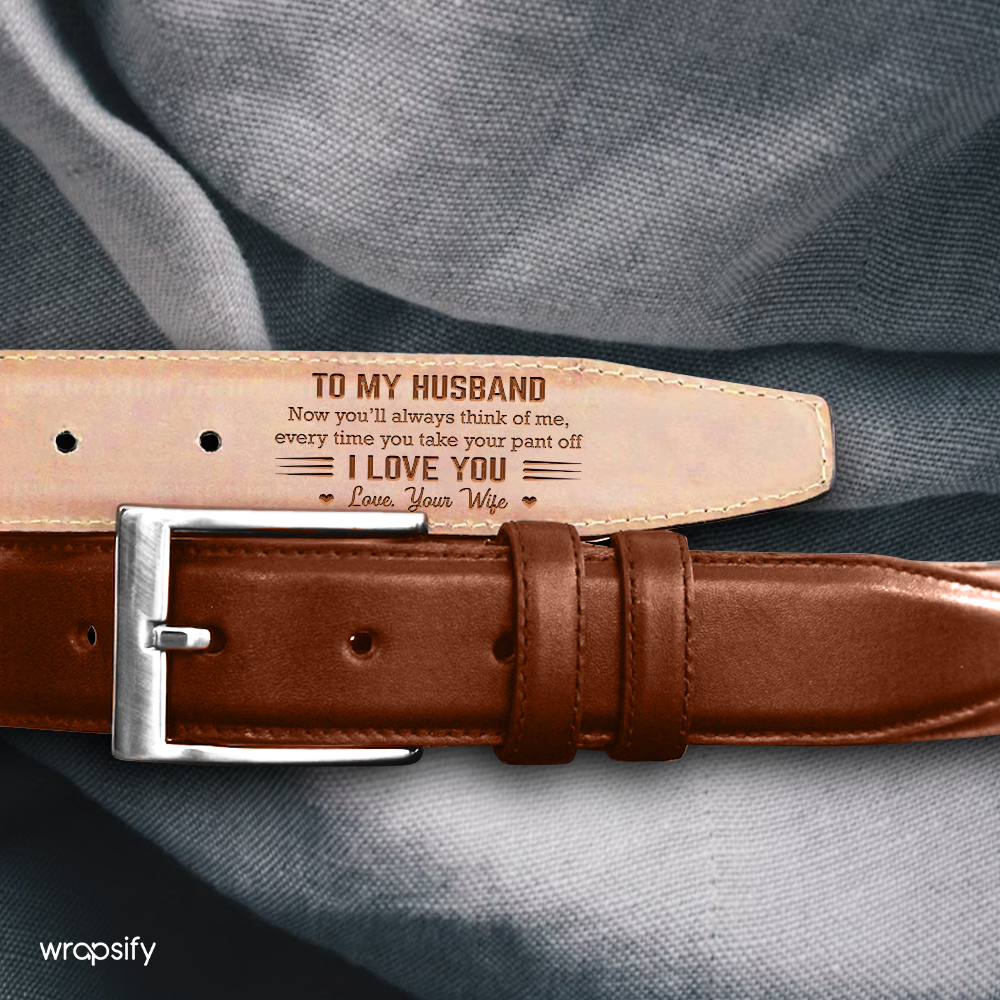 Secret Message Men's Belt - A Unique Expression of Love - Gar14001