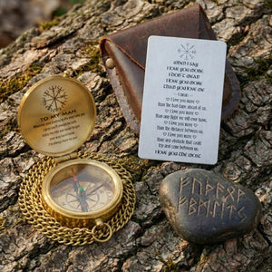 Personalized Engraved Compass - Viking - To My Man - I Pray You'll Always Be Safe - Gpb26274