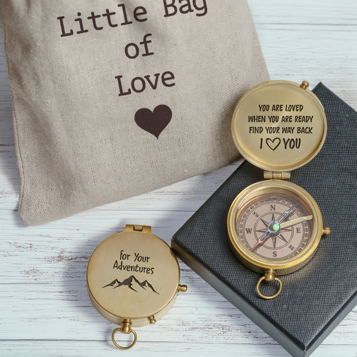 Personalized Engraved Compass - Family - For Couple - You Are Loved When You Are Ready Find Your Way Back - Gpb26241