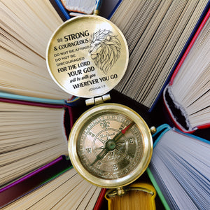 Personalized Engraved Compass - Family - To My Son - Your God Will Be With You Wherever You Go - Gpb16076