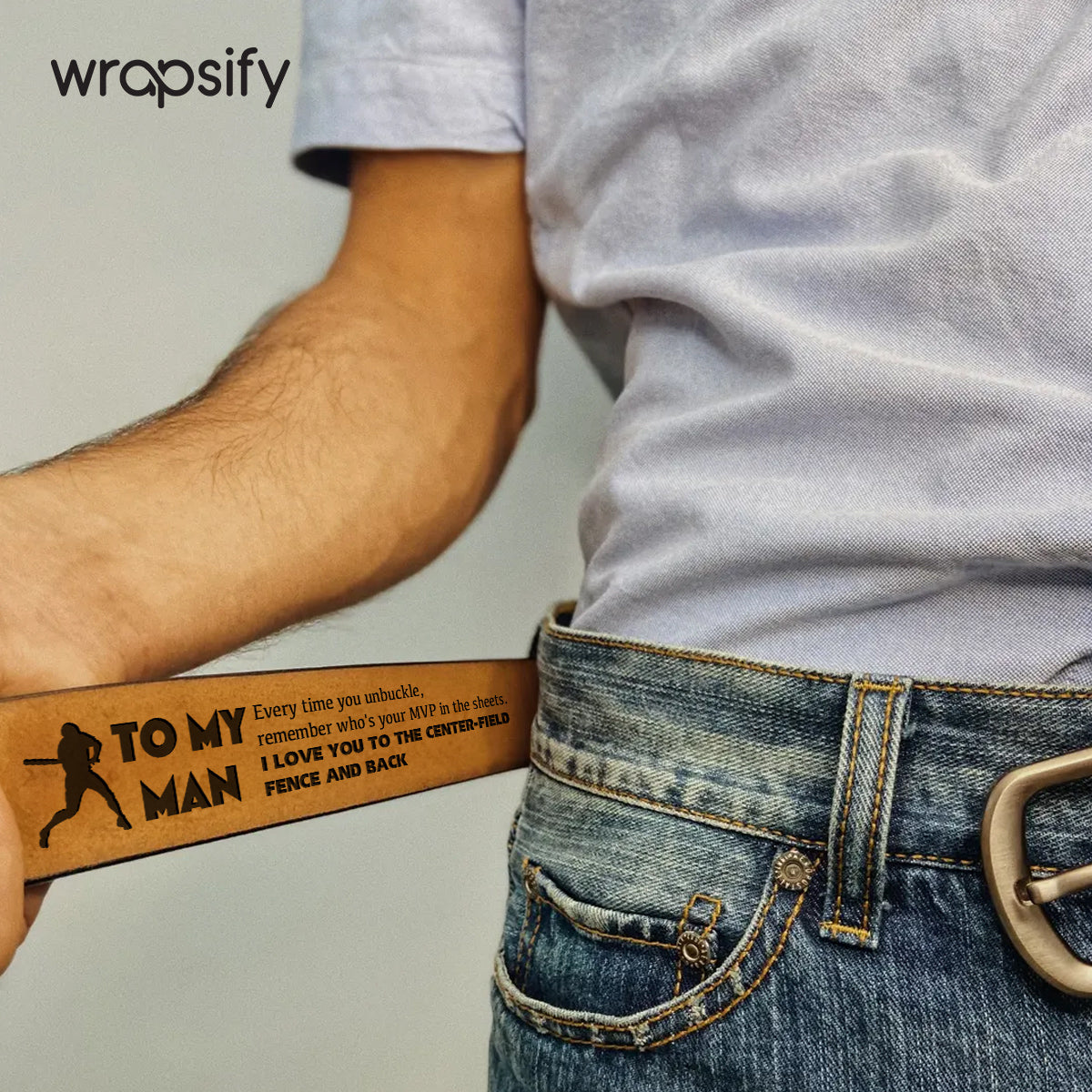 Home Run Hero Gift - Baseball Leather Belt with a Hidden Surprise - Gar26007