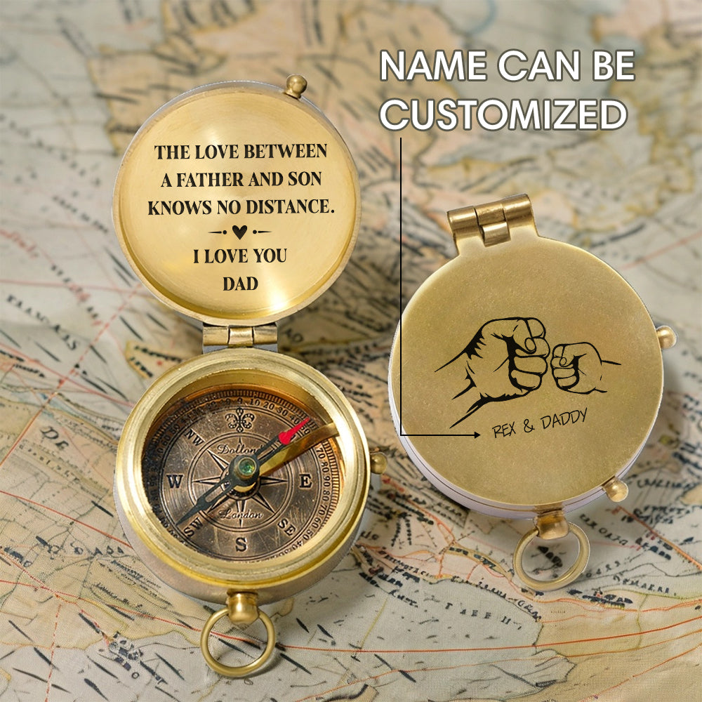 Personalized Engraved Compass - Family - To My Dad - From Son - The Love Between A Father And Son Knows No Distance - Gpb18061