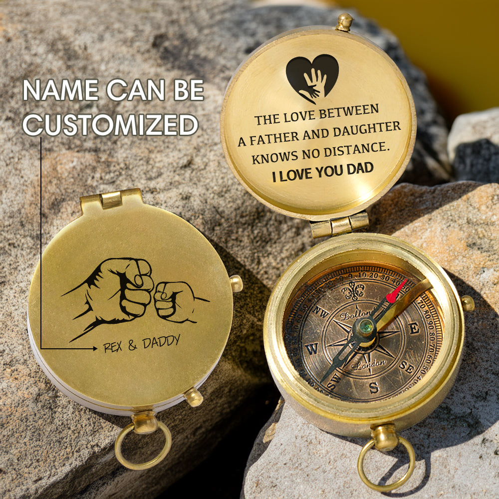Personalized Engraved Compass - Family - To My Dad - From Daughter - I Love You Dad - Gpb18053