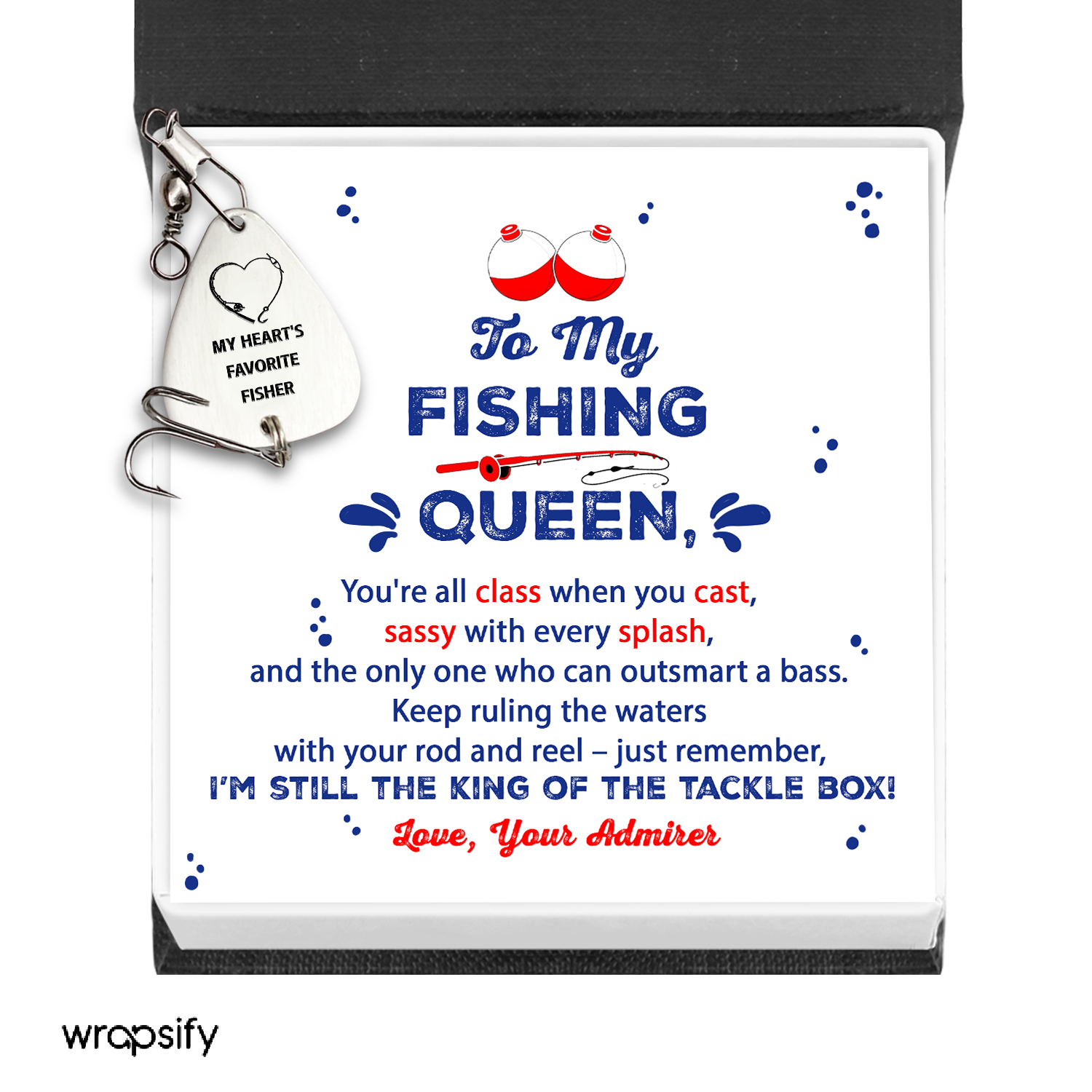 Engraved Fishing Hook - Fishing - To My Queen - Keep Ruling The Waters - Gfa13015