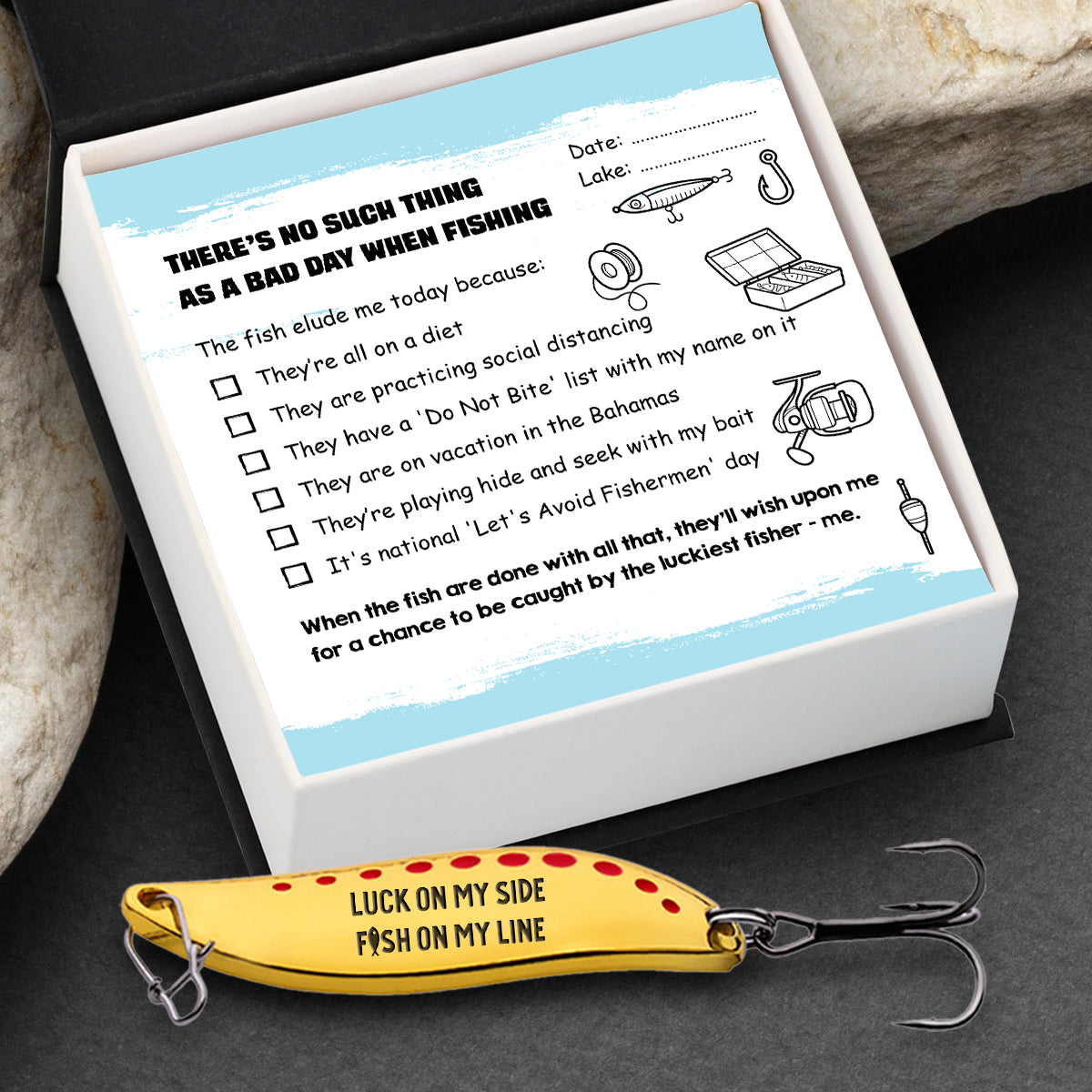 Spoon Fishing Lure - Fishing - To My Myself - Luck On My Side - Gfaa34004