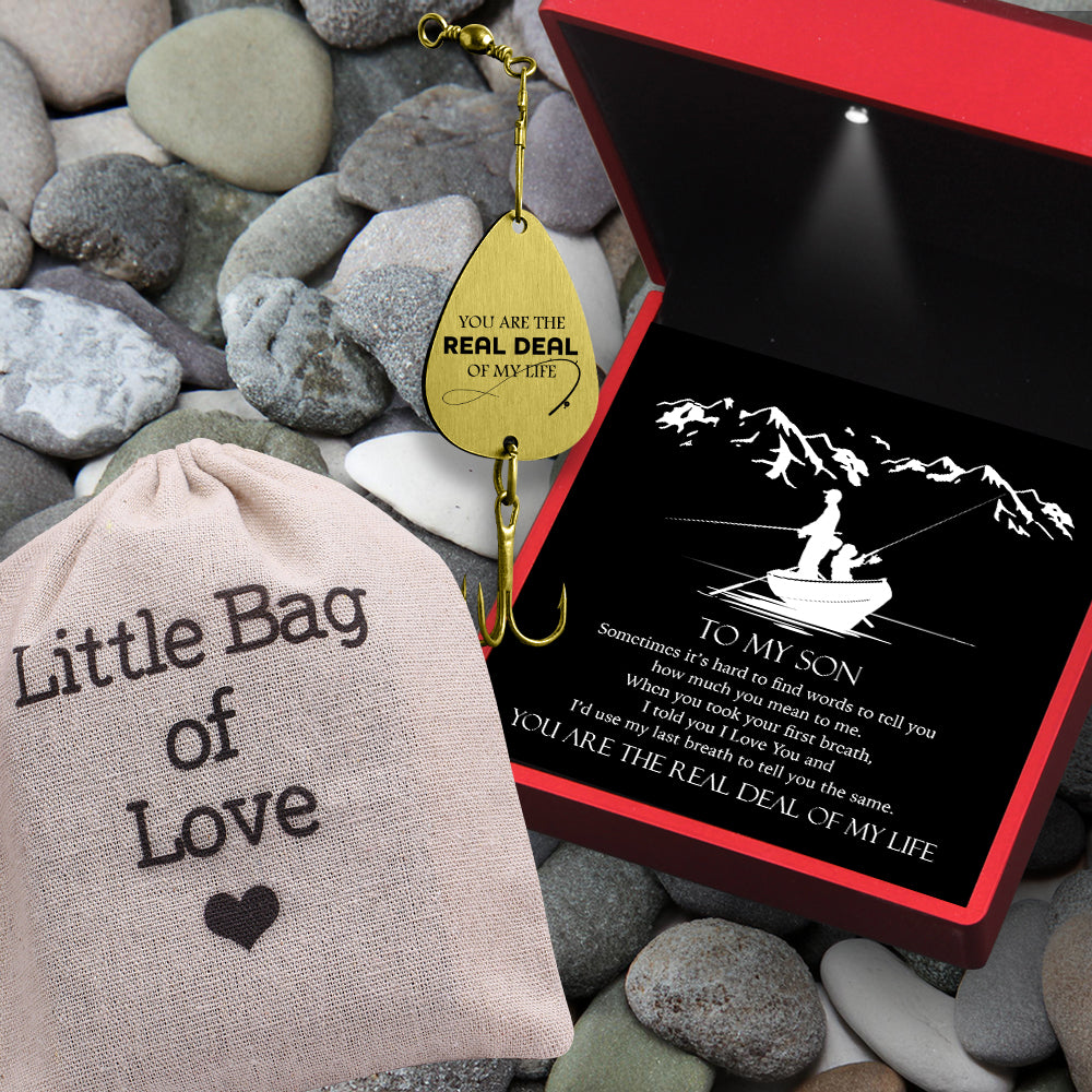 Personalized Engraved Fishing Hook - Fishing - To My Son - You Are The Real Deal Of My Life - Gfa16007