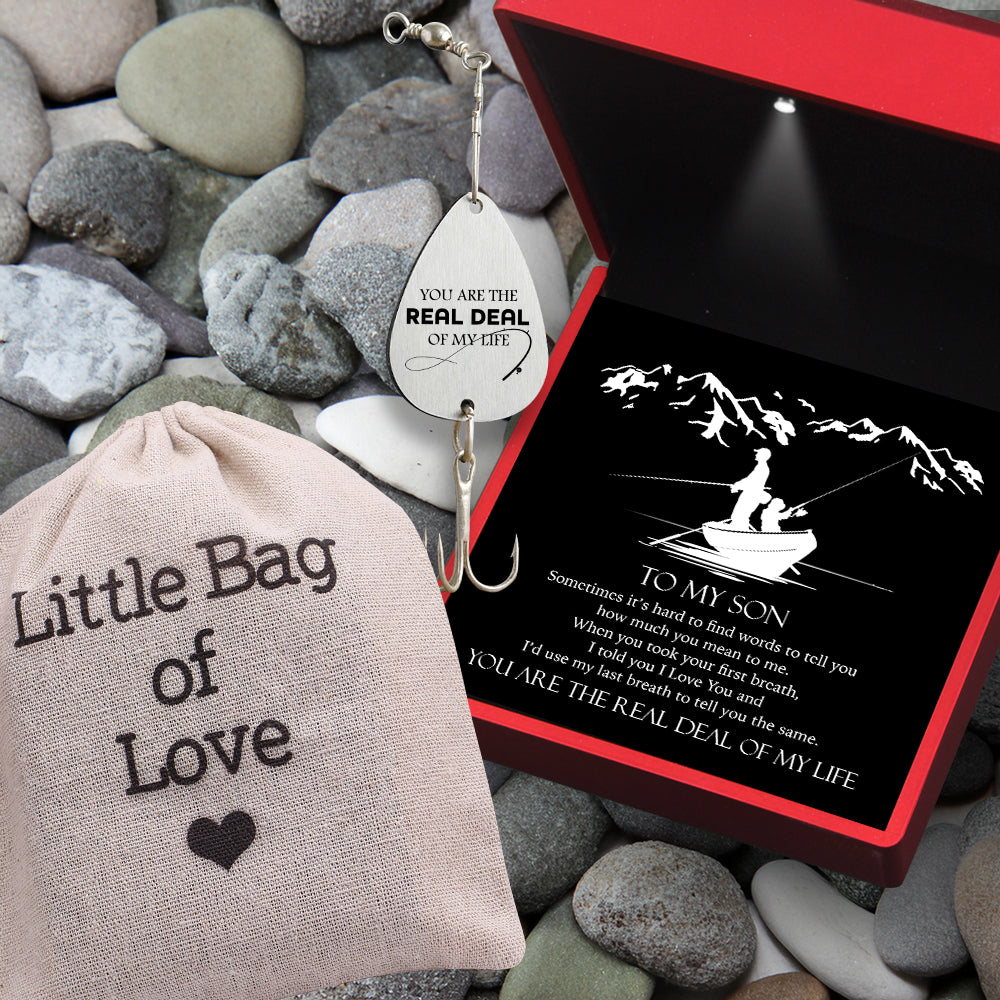 Personalized Engraved Fishing Hook - Fishing - To My Son - You Are The Real Deal Of My Life - Gfa16007
