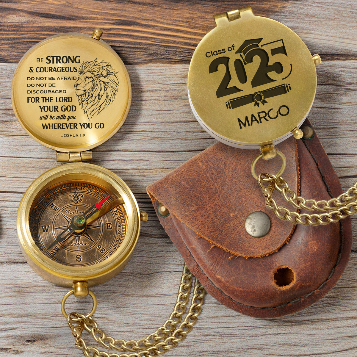 Combo Personalized Engraved Compass and Keychain - To My Children - Gpc16003
