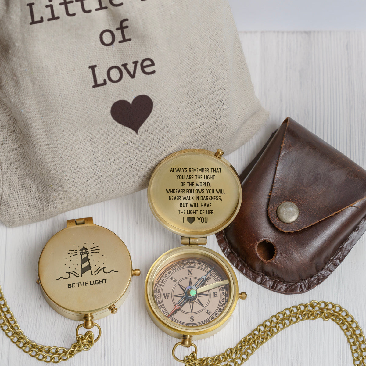Personalized Engraved Compass - Family - To My Son - You Are The Light Of The World - Gpb16092