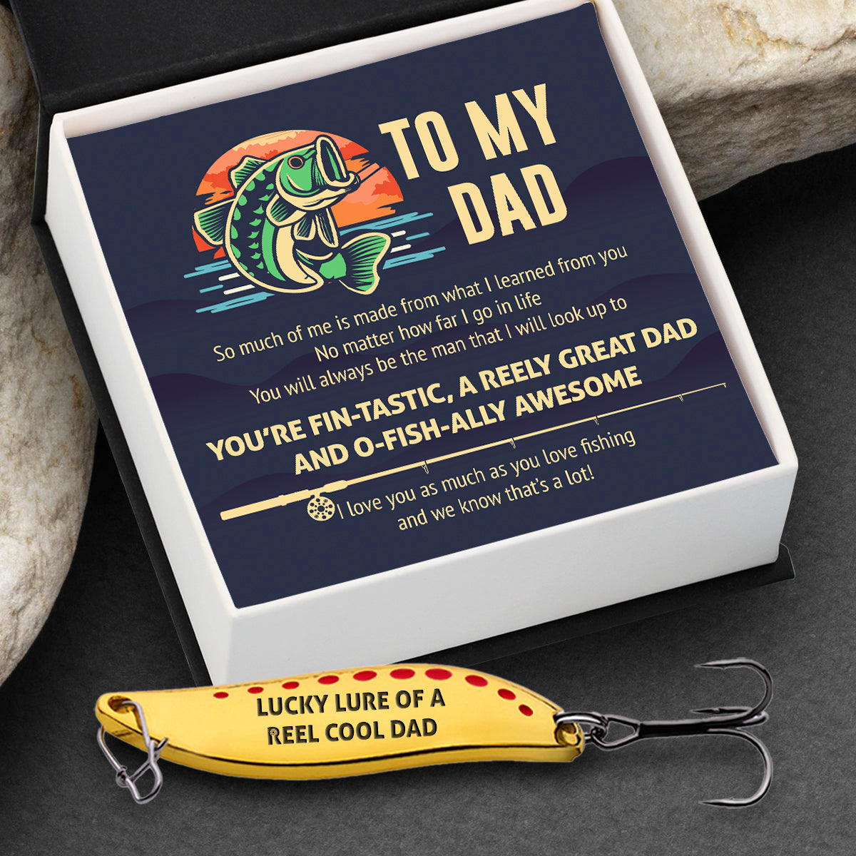 Spoon Fishing Lure - Fishing - To My Dad - Lucky Lure Of A Reel Cool Dad - Gfaa18007