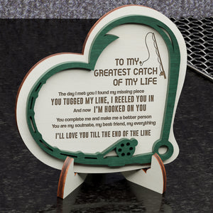 Wooden Heart Sign - Fishing - To My Lady - You Are My Soulmate - Gan13002