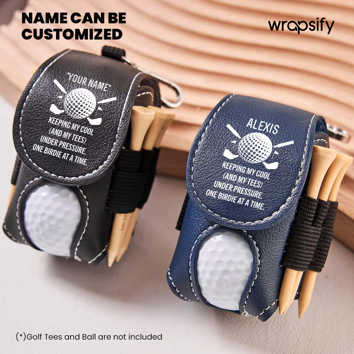 Personalized Golf Tees Pouch - Golf - To Myself - Keeping My Cool And My Tees Under Pressure - Gav34003