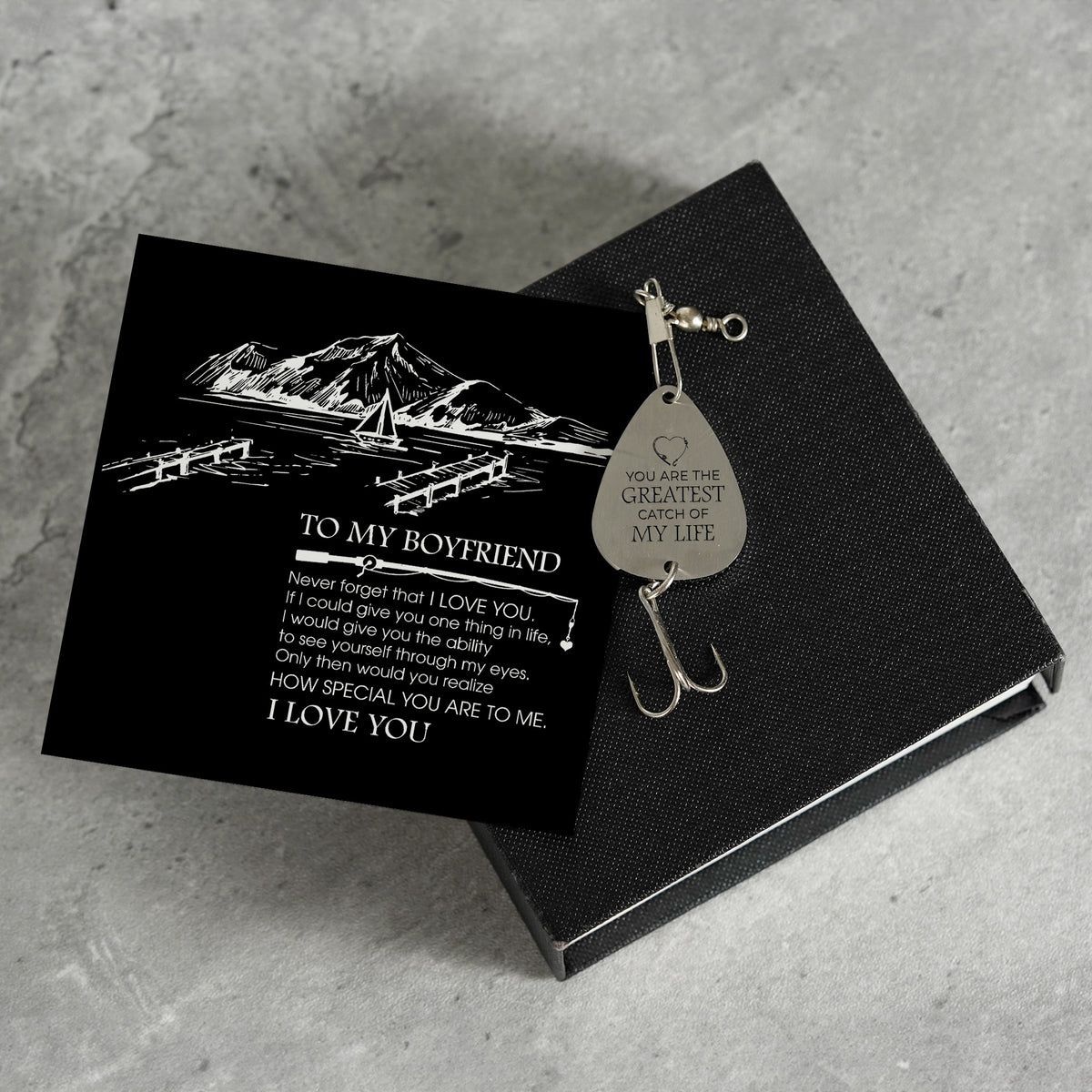 Personalized Engraved Fishing Hook - To My Boyfriend - Never Forget That I Love You - Gfa12001