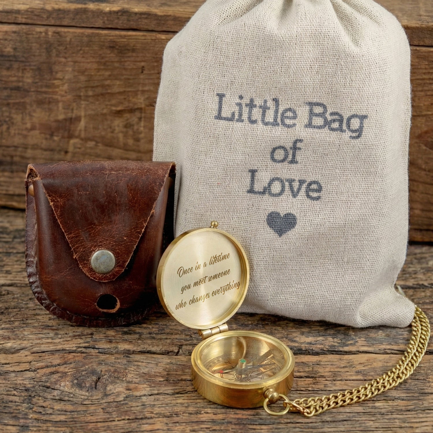 Personalized Engraved Compass - Camping - To Him - You Meet Someone Who Changes Everything - Gpb26292
