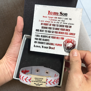 Personalized Baseball Bracelet - Baseball - To My Son - From Dad - How Much I Love You - Gbzj16010