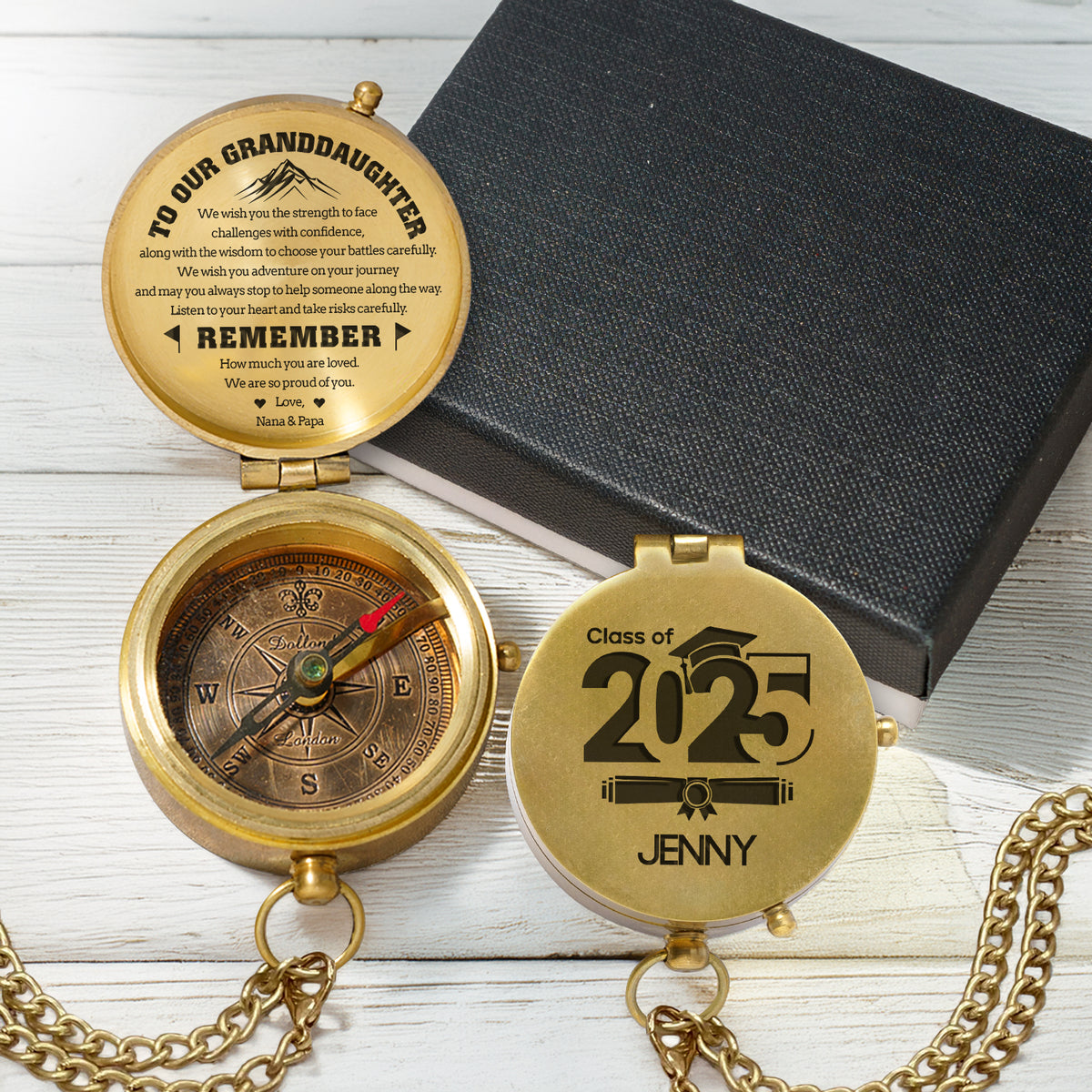 Personalized Engraved Compass - Family - To Our Granddaughter - We Are So Proud Of You - Gpb23013