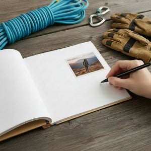 Personalized Wood Adventure Book | Travel & Hiking Scrapbook | Gift for Explorers or Yourself | Gdpa34003