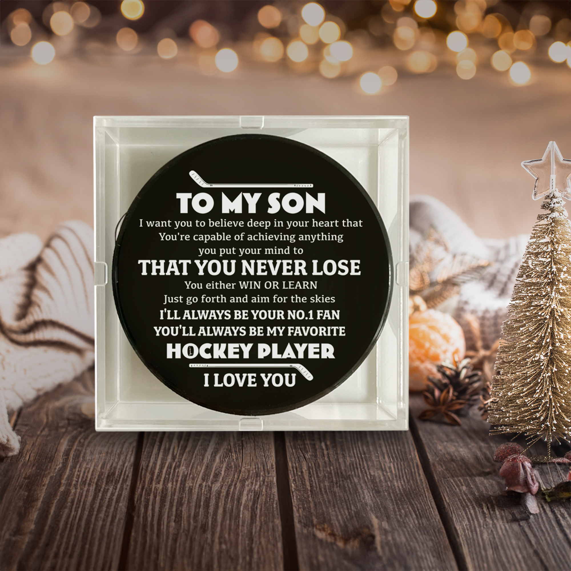 Wrapsify Personalized Hockey Pucks - Figure Skating & Hockey, Balls & Pucks - Gift For Son - Gai16018