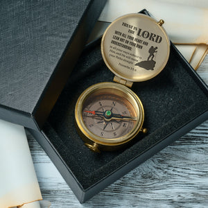 One Step with Faith, Forever Guided - In All Your Ways Submit To Him - Baptism & Communion Compass + Free Personalized Communion Bag - Gpb16082