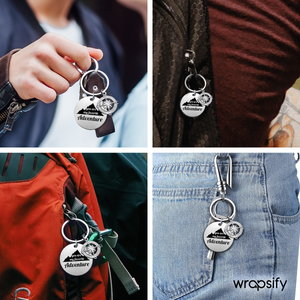 Love's Journey Awaits! Personalized Compass Keychain - Ideal Gift for Your Adventurous Man - Gkw26005