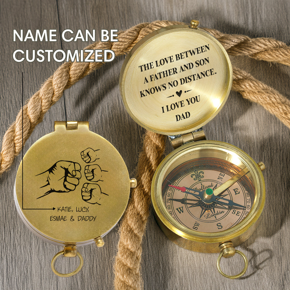 Personalized Engraved Compass - Family - To My Dad - From Son - The Love Between A Father And Son Knows No Distance - Gpb18061