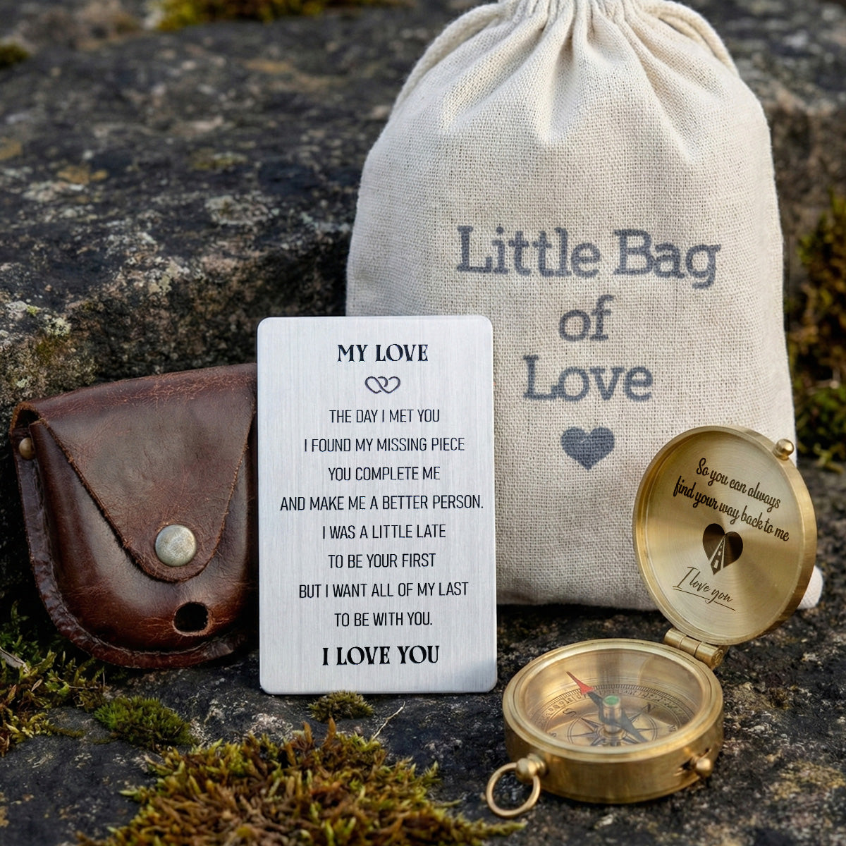 Personalized Compass Gift - So When You're Not Around To Say 'I Love You' This Compass Says It For You - Gpb14001